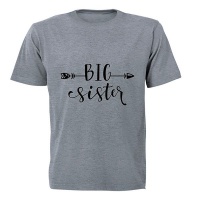 Big Sister - Arrow Design - Kids T-Shirt - Grey Photo