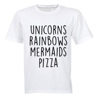 Unicorns - Rainbows - Mermaids - Kids T-Shirt - Grey Photo