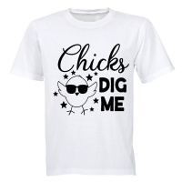 Chicks Dig Me! - Kids T-Shirt - White Photo