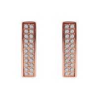 Aura Rectangle Cocktail Earrings with Rose Gold Plating Photo