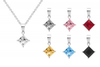Aura Set of Seven Squared Crystal Pendant made with crystals From Swarovski Photo