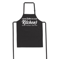 BuyAbility Come Gather in our Kitchen - Black - Apron Photo