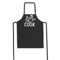 BuyAbility Kiss The Cook - Whisk and Lips - Black - Apron Photo
