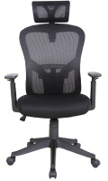 Linx Optima Operators High Back Mesh Chair with Head Rest - Black Photo