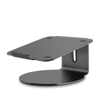 Aluminum Laptop Stand with Swivel Base Silver 360 Degrees DARK GREY Photo