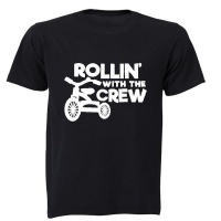 Rollin' With The Crew - Kids T-Shirt - Black Photo