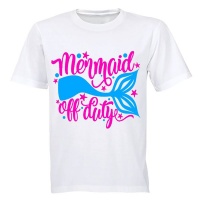 Mermaid off Duty! - Kids T-Shirt - White Photo