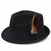Black Fedora Trilby Hat-58cm Photo