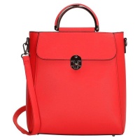 Charm London Canary Wharf Ladies PU Fashion Backpack - Red Photo
