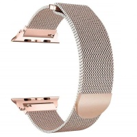Linxure 38mm Steel Mesh Apple Watch Replacement Replacement Strap - Rose Gold Photo