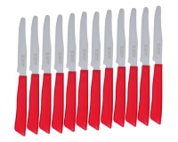 12 Piece Italian Table Knives - Red Photo