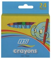 NS Wax Crayons - 24 Assorted Colours Photo