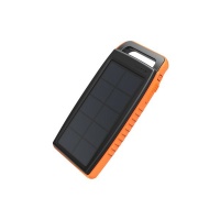 RAVPower 15000mAh 2x USB IP66 Solar Power Bank Black and Orange Photo
