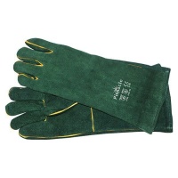 Pinnacle Green Lined Welding Gloves Elbow Length 8" Premium Grade Photo