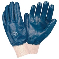 Pinnacle Welding Pinnacle Blue Nitrile Safety Glove Knit Wrist Photo