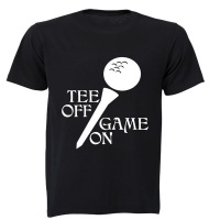 Tee Off - Game On - Golf - Adults - T-Shirt - Black Photo