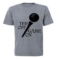 Tee Off - Game On - Golf - Adults - T-Shirt - Grey Photo