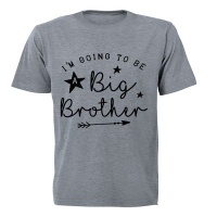 Brother Big - Stars and Arrow - Kids T-Shirt - Grey Photo