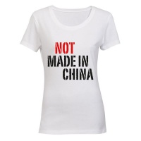 NOT Made in China - Ladies - T-Shirt - White Photo