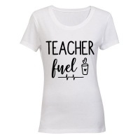 Teacher Fuel - Ladies - T-Shirt - White Photo
