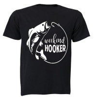 Fisherman - Weekend Hooker - Adults - T-Shirt - Black Photo