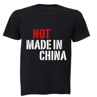 NOT Made in China - Adults - T-Shirt - Black Photo