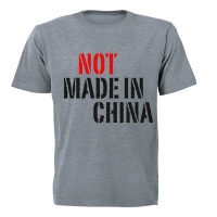 NOT Made in China - Adults - T-Shirt - Grey Photo