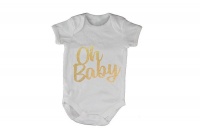 Oh Baby - Glitter Gold - Baby Grow Photo