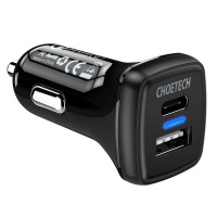 Choetech USB-A and USB-C Dual Car Charger - TC0005 Car Charger Photo