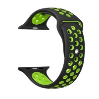 Apple Black and Green 42mm M/L Nike Style Strap Band for Watch Photo