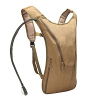 Hydration Backpack with 2L Water Bladder for Camping - Khaki Photo