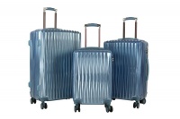 Hazlo 3 Piece ABS PC Hard Luggage Trolley Bag Set - Blue Photo