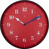 NeXtime 40cm Arthur Plastic Round Wall Clock - Red Photo
