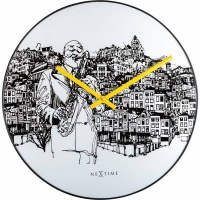 NeXtime 40cm Sax City Round Wall Clock - Designed by Tim Schoonhoven Photo