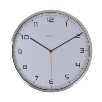 NeXtime 35cm Company Aluminium Round Wall Clock - White Photo