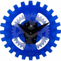 NeXtime 35cm Moving Gears Acrylic Motion Wall Clock - Blue Photo