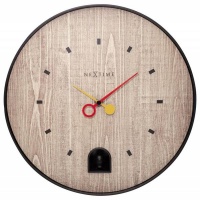 NeXtime 30cm Nightingale Black ABS Round Wall Clock - Black Photo