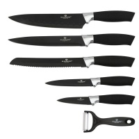 Blaumann 6-Piece Stainless Steel Non-Stick Coating Knife Set - Black Photo