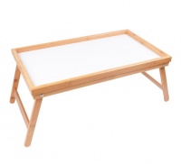 Hazlo Bamboo Serving Bed Tray with Foldable Legs Photo