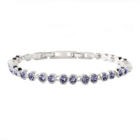 Civetta Spark tennis bracelet- Swarovski Tanzanite Crystals Photo