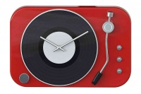 Record Player Clock Red Photo