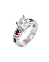 Miss Jewels- Simulated Ruby and Diamond Costume Ring Photo