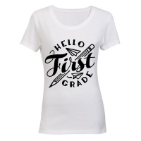 Hello First Grade! - Ladies - T-Shirt - White Photo