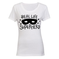 Real Life Superhero - Ladies - T-Shirt - White Photo