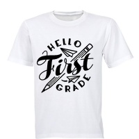 Hello First Grade! - Kids T-Shirt - White Photo