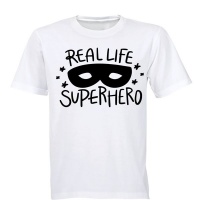 Real Life Superhero - Kids T-Shirt - White Photo