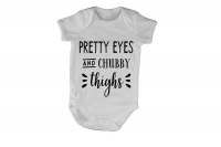 Pretty Eyes and Chubby Thighs - SS - Baby Grow Photo