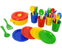 Greenbean Multi-Coloured Dinner & Kitchen Set: 24 Pieces Photo