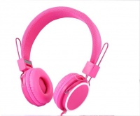 TUFF-LUV Cool Kids Adjustable Headphones 3.5mm JackÂ  - Pink Photo