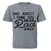Dad Jokes? Rad Jokes! - Adults - T-Shirt - Grey Photo